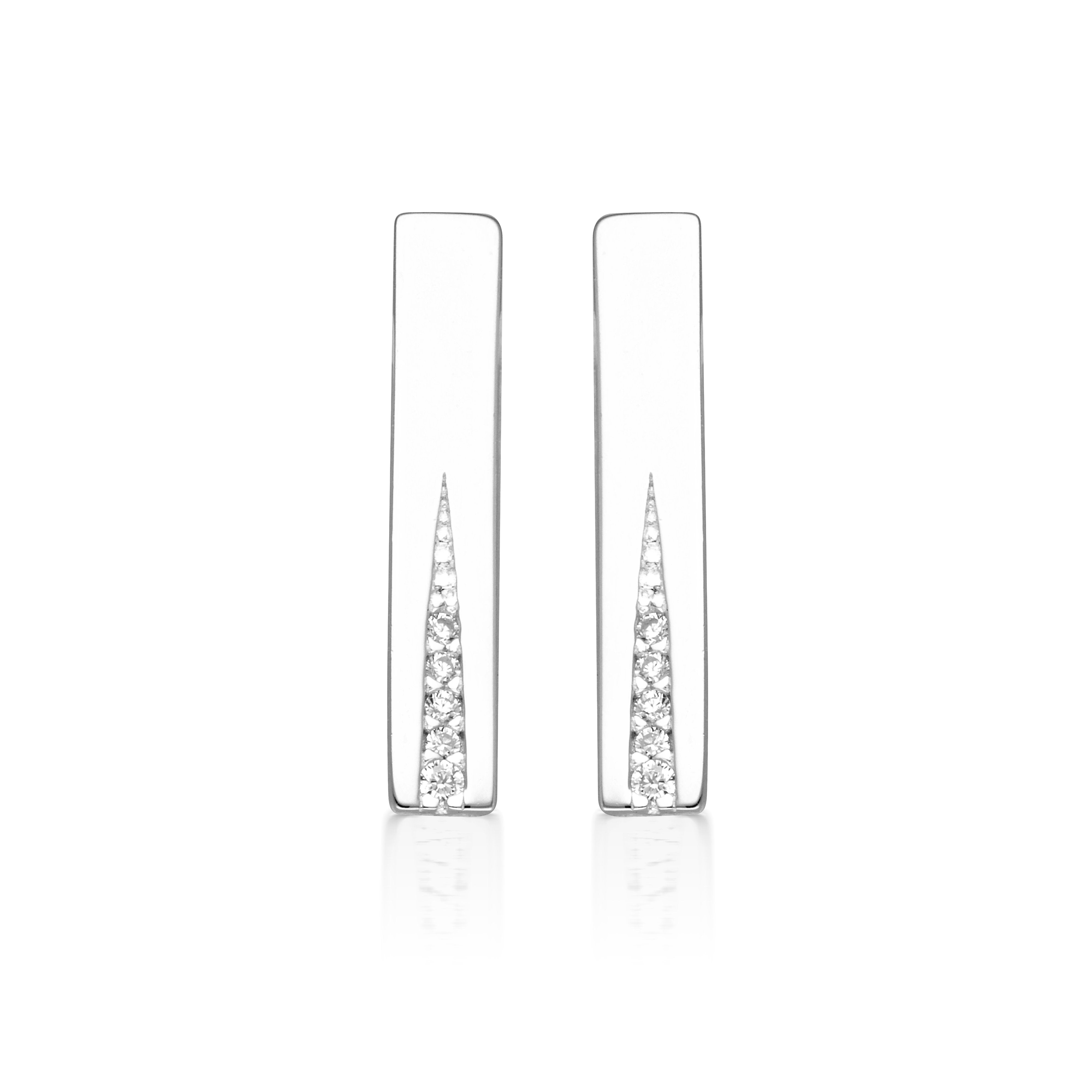 GEORGINI THE LAYERED EDIT GILDED EARRINGS SILVER