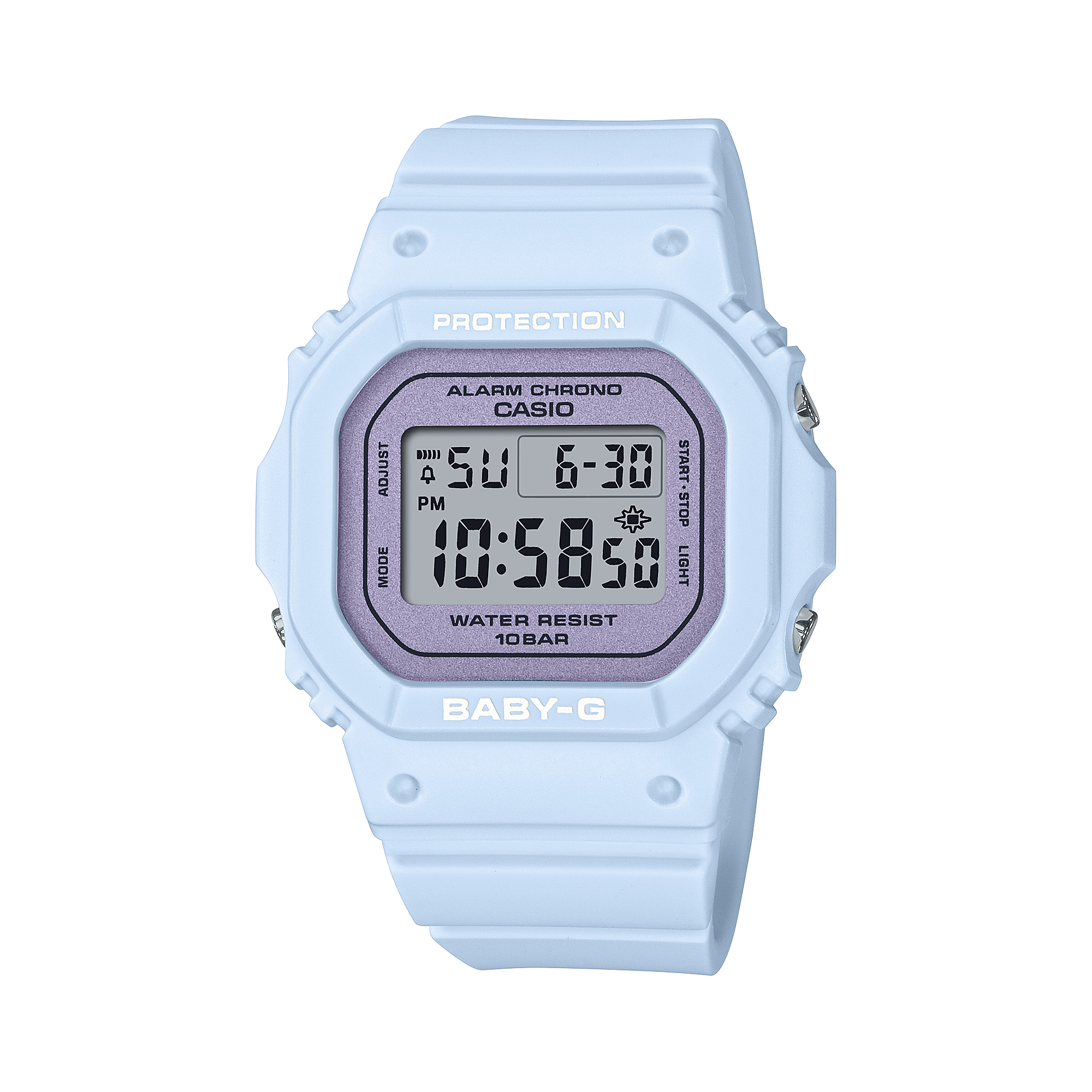 BABY-G Digital Spring Colours Blue Resin Band Watch BGD565SC-2D