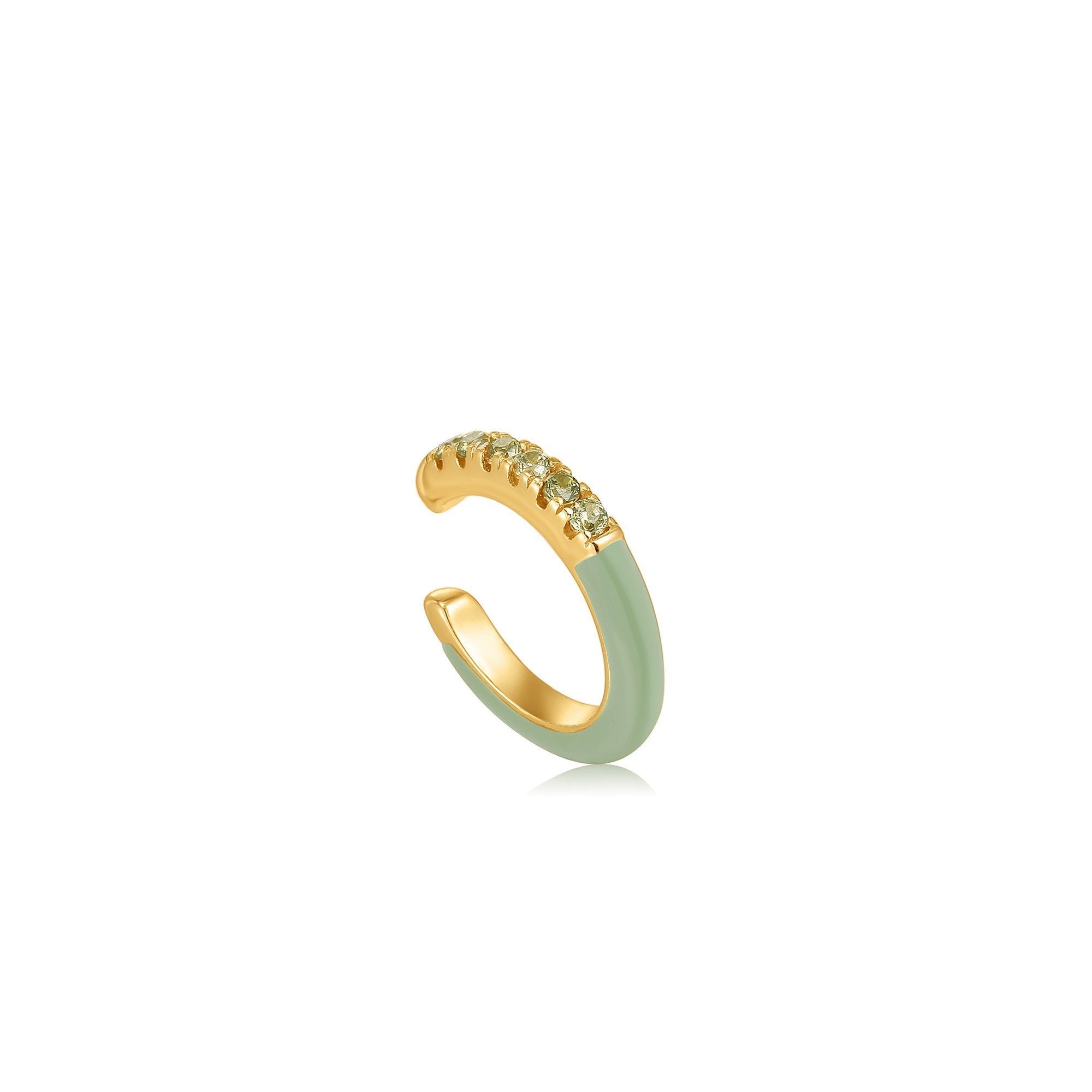 Ania Haie Sage Enamel Gold Ear Cuff