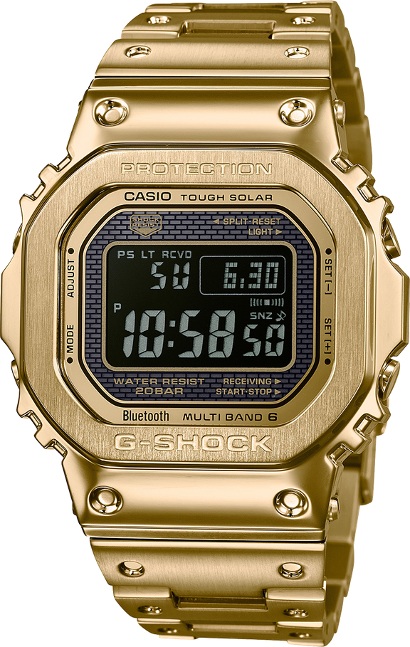 msG-SHOCK DW-5000 MASTER OF G ゴールド G-Shock Anniversary Gold All-Metal Masterpiece GMWB5000GD-9D