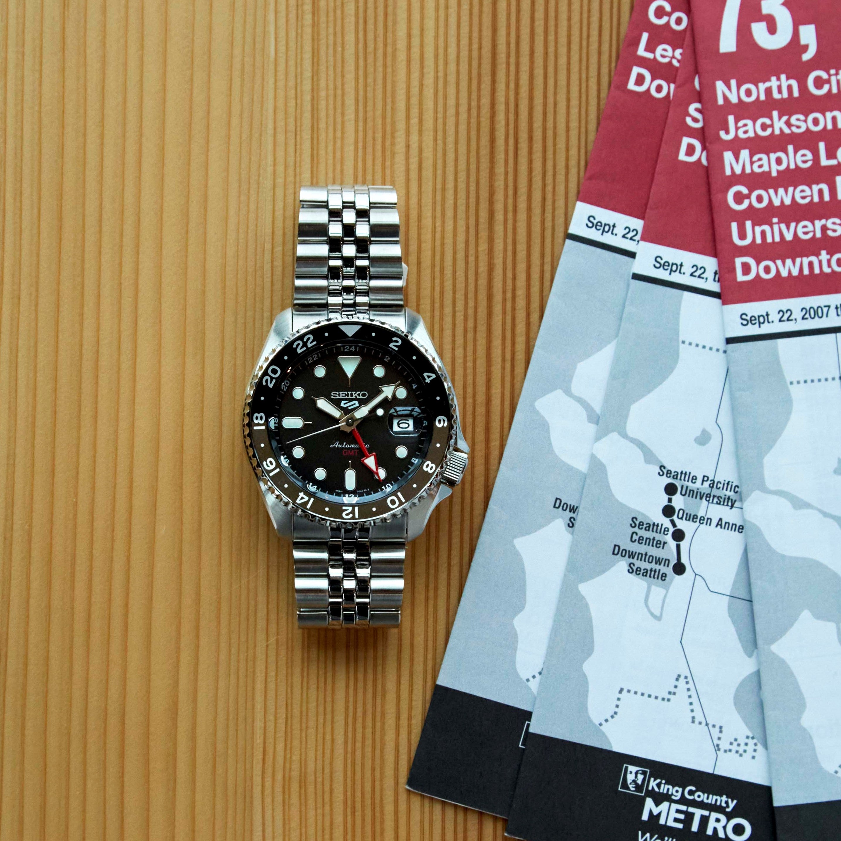 Seiko 5 Sports GMT "SKX" Charcoal Dial SSK001K