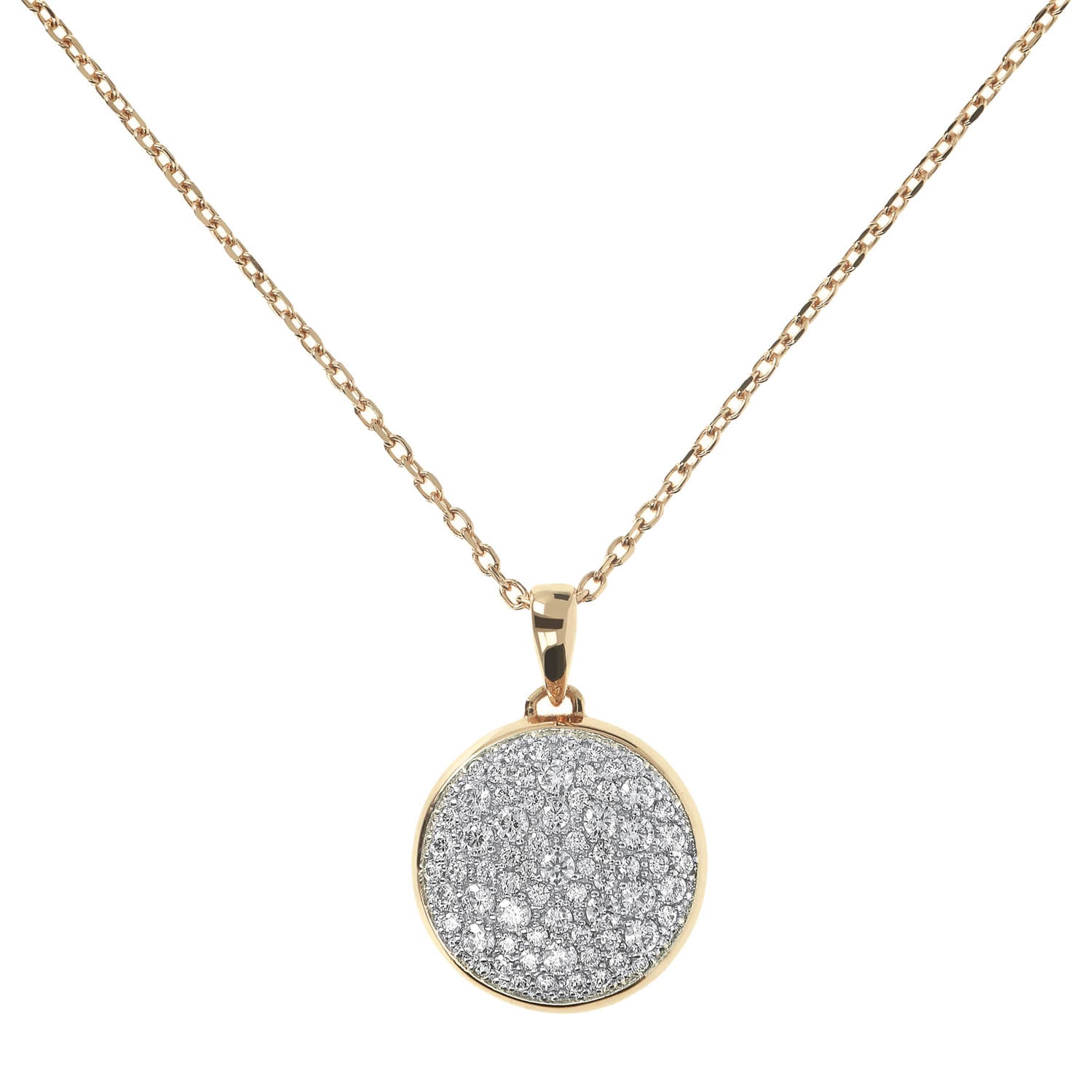 Bronzallure Golden Cubic Zirconia Round Necklace