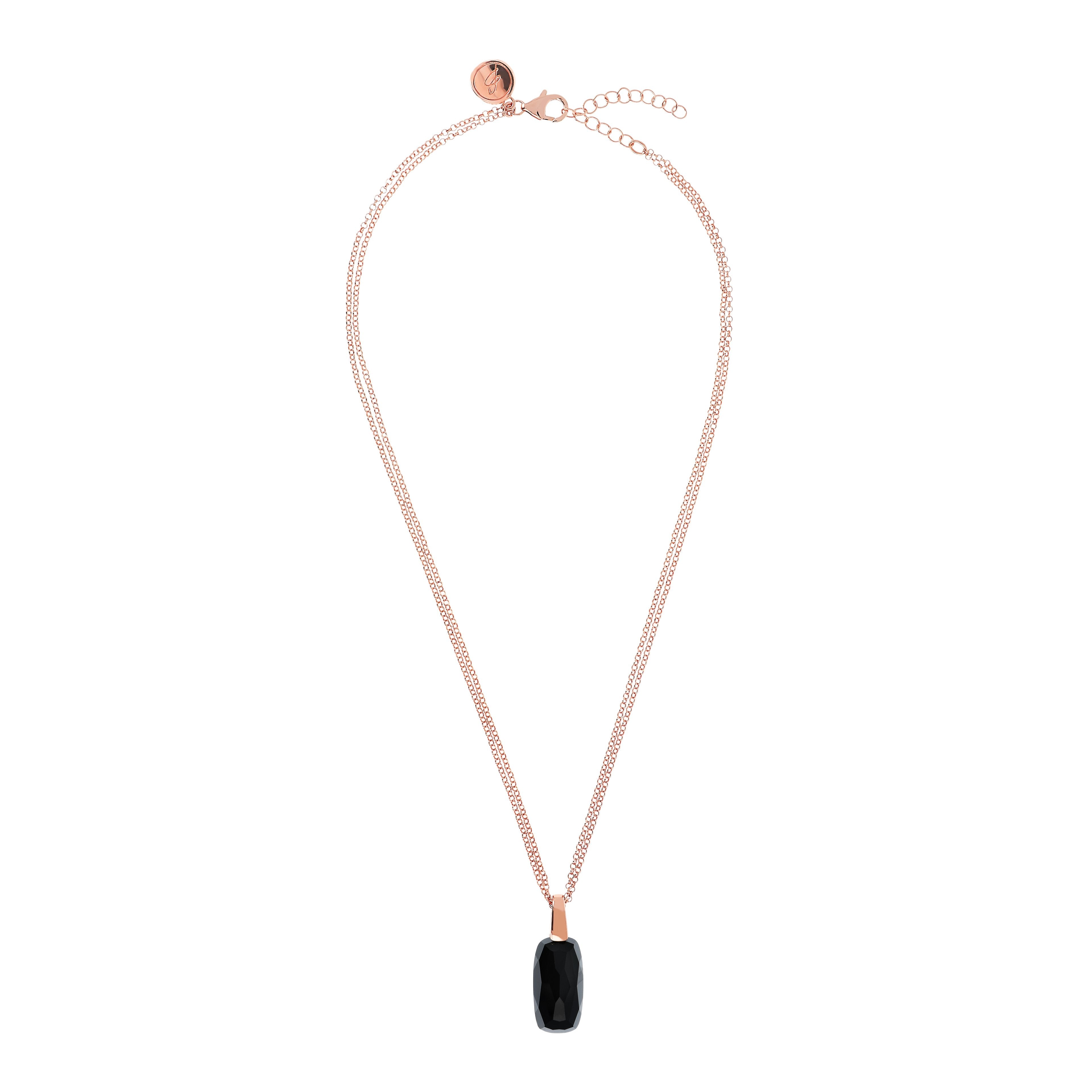 Bronzallure Scrabble Necklace with Natural Stone
