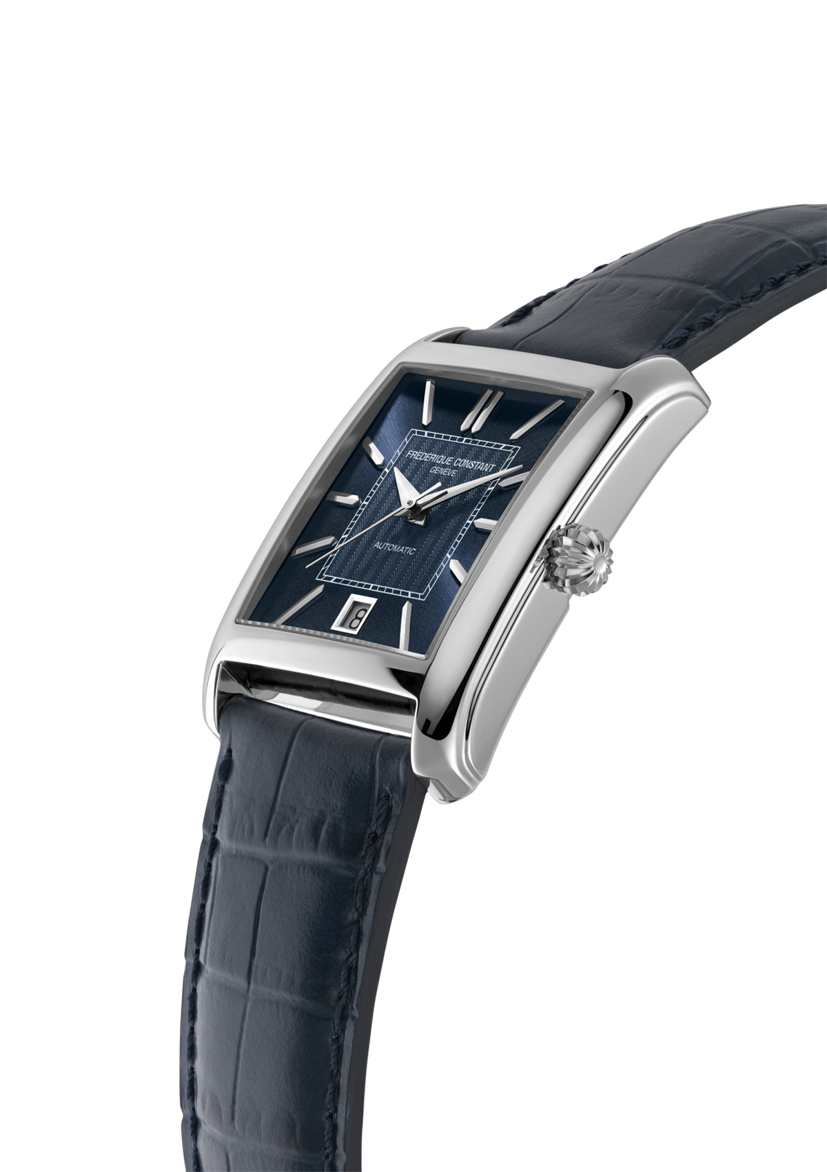 Frederique Constant Classics Carree Automatic Blue Leather Band Watch FC-303N4C6