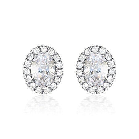 Georgini Oval Halo Stud Silver