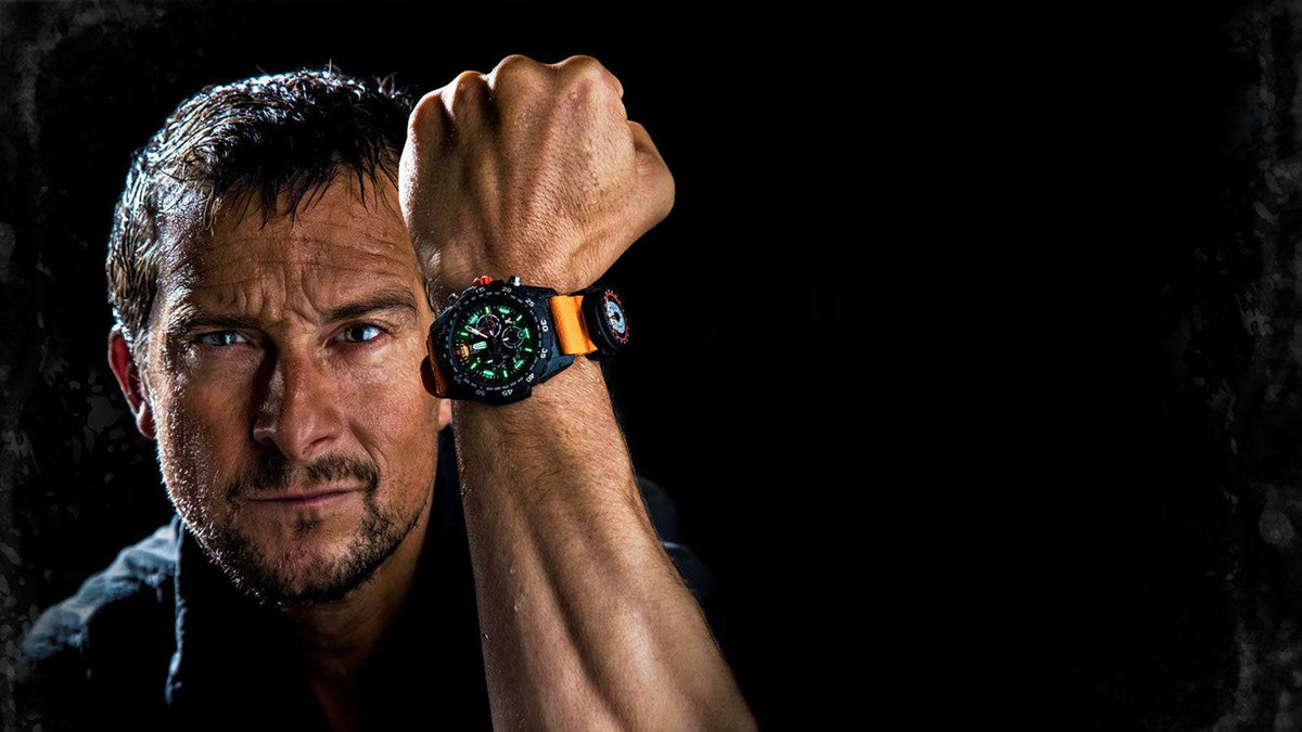 Luminox Bear Grylls Survival chronograph worn on the wrist