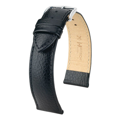 Hirsch Kansas XL Black Silver Buckle Strap