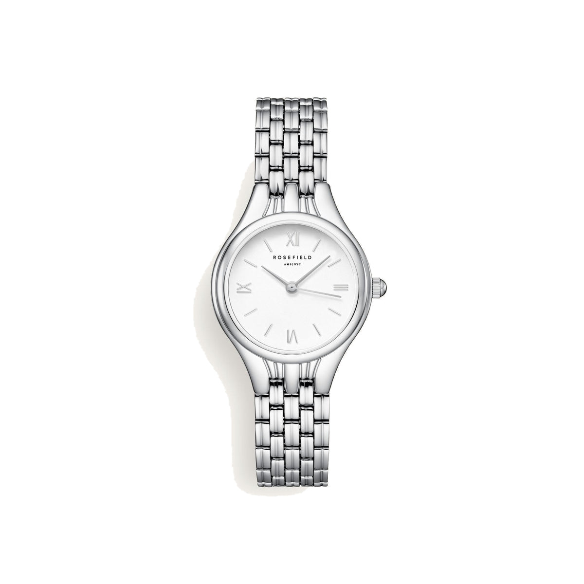 Rosefield Muse White Dial Silver Bracelet Watch MUWSSS-MU02