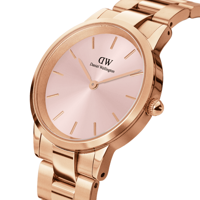 Daniel Wellington Iconic Link 28mm Light Pink Dial Watch DW00100370