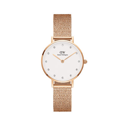 Daniel Wellington Petite 28mm Pressed Melrose Lumine White Dial Watch DW00100528