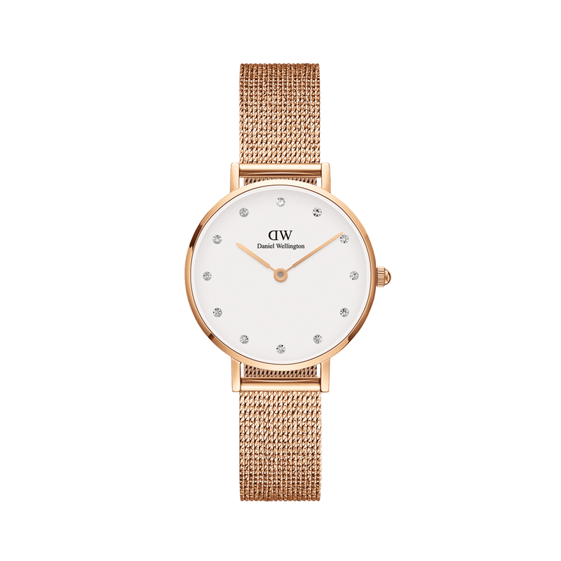 Daniel Wellington Petite 28mm Pressed Melrose Lumine White Dial Watch DW00100528