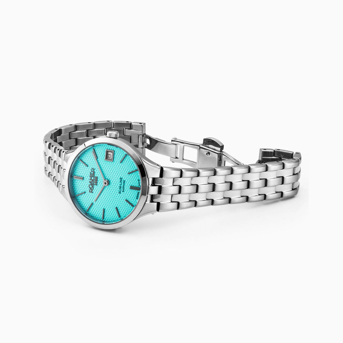 Roamer Slim-Line Ladies Sky Blue Watch, alternate view