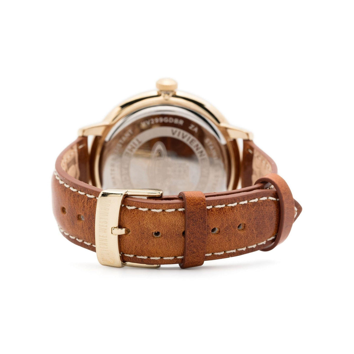 Vivienne Westwood Cavendish Gold 48mm Brown Leather Watch, alternate view