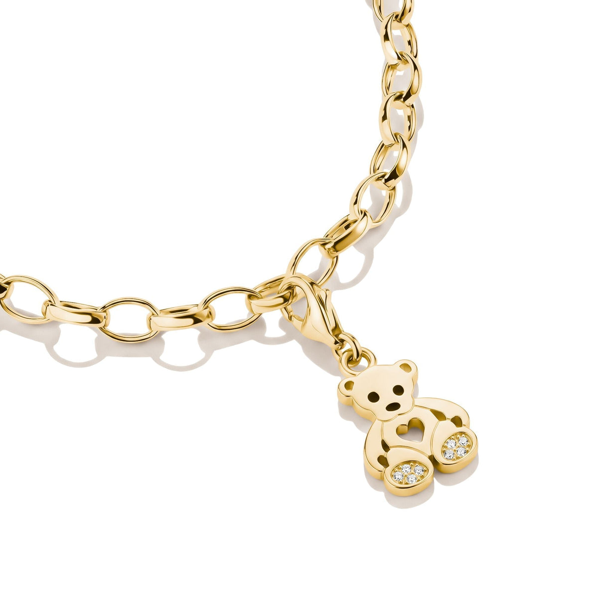 Thomas Sabo Gold-Plated Teddy Bear Charm with White Zirconia CC1119MY CC1119MY view 2