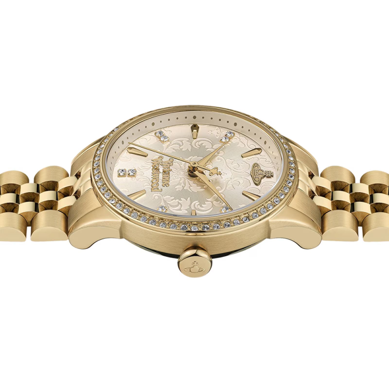 Vivienne Westwood Little Wallace Gold Dial Stainless Steel Women's Watch VV327LCPGD