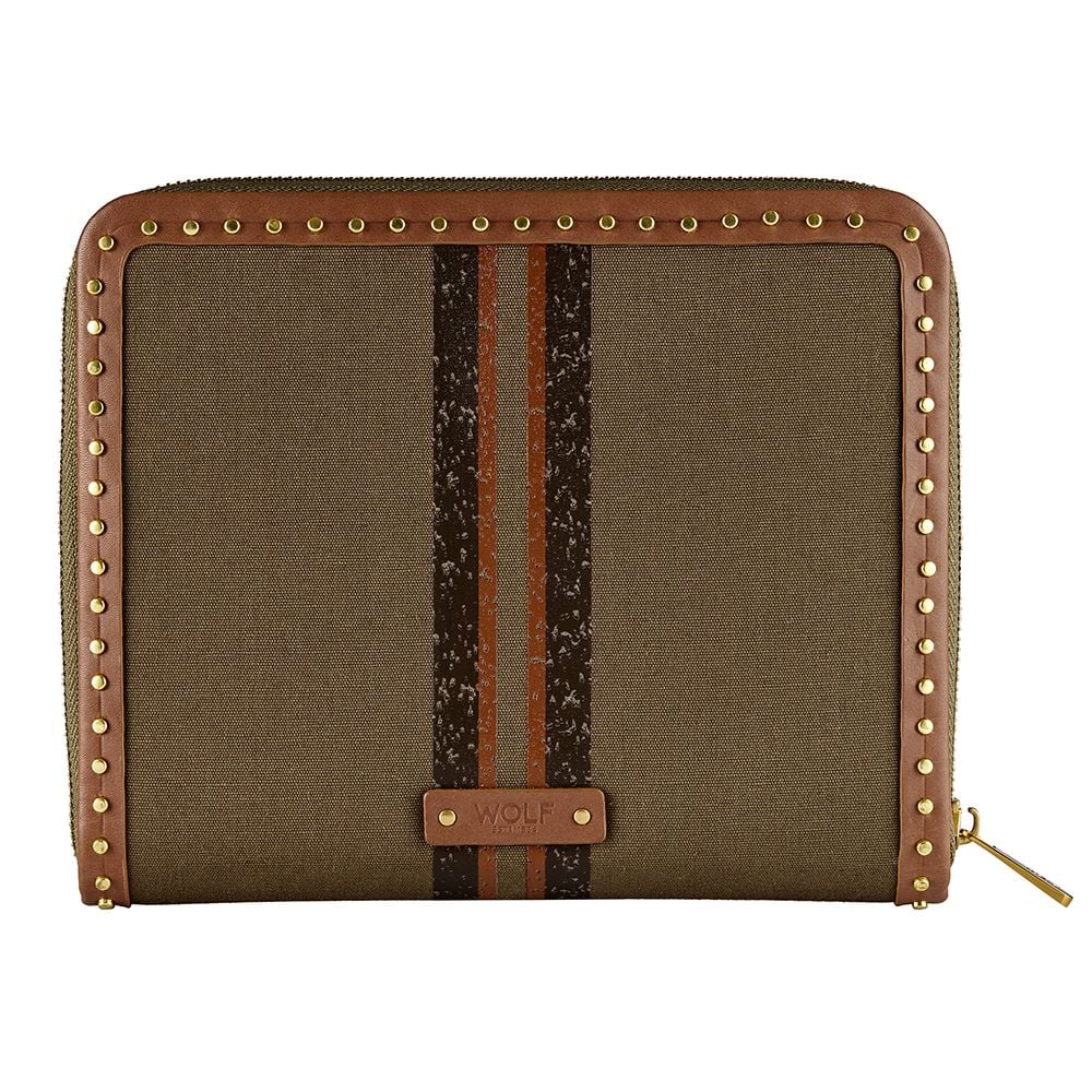 Ida Travel Zip Jewellery Portfolio Khaki 190043