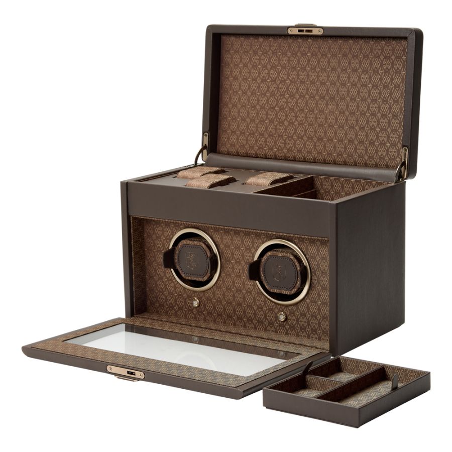 Wolf Earth Double Coffee Watch Winder 190406