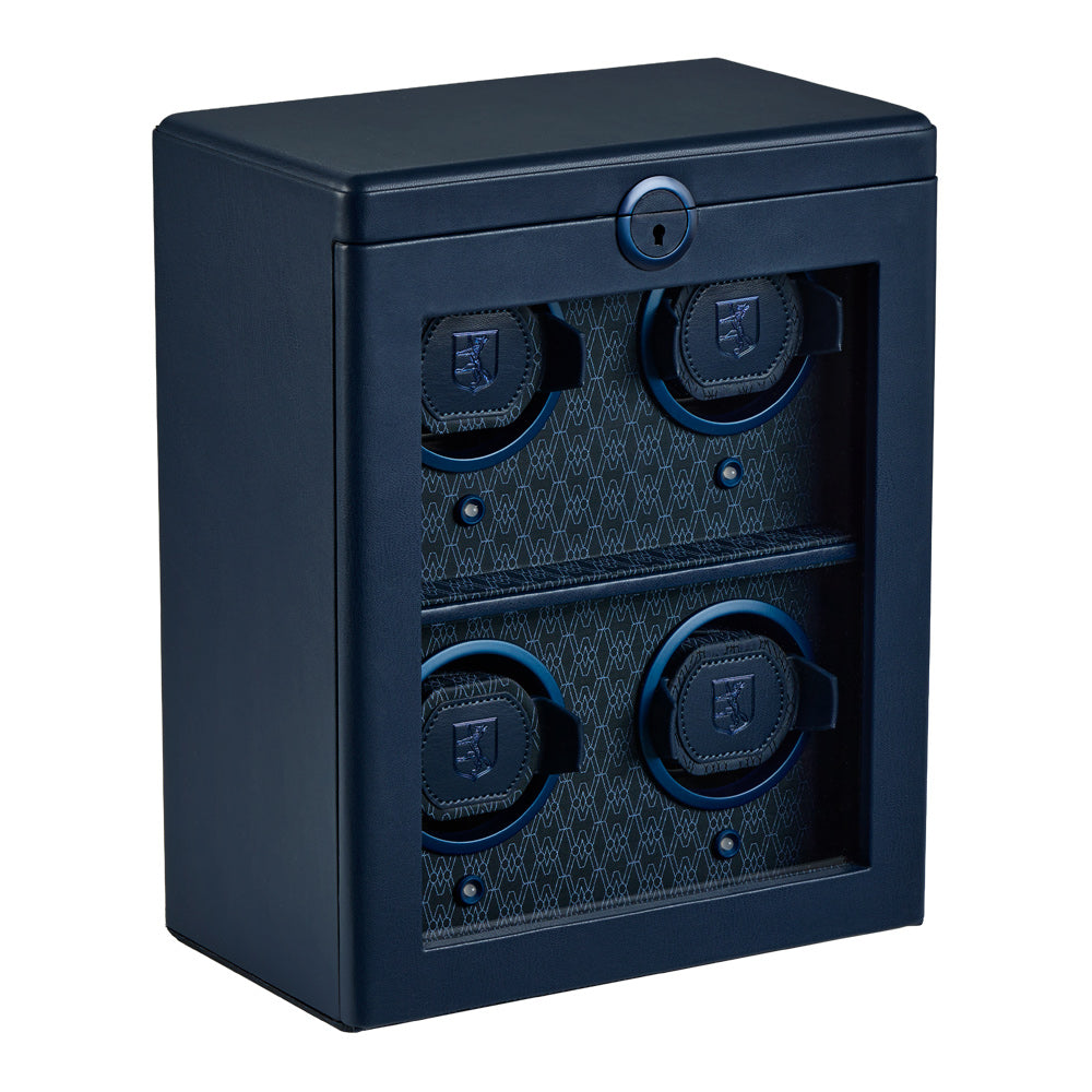 WOLF Earth 4 Piece Watch Winder in Midnight Blue