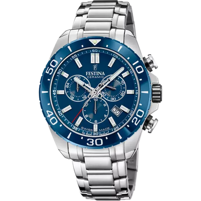 Festina Swiss Made Blue Dial Stainless Steel Bracelet Men's Watch F20042/2