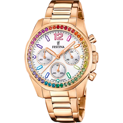 Festina Rainbow Silver Dial Stainless Steel Strap Women's Watch F20639/2