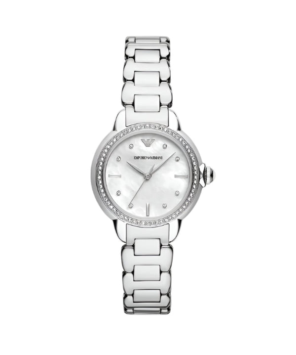 Armani Silver Dial Stainless Steel Watch Model AR11596