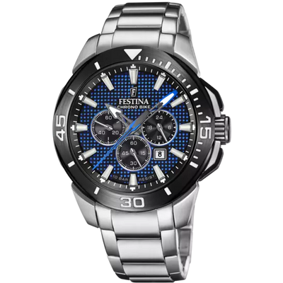 Festina Chrono Bike Blue Dial Stainless Steel Strap Men's Watch F20641/2