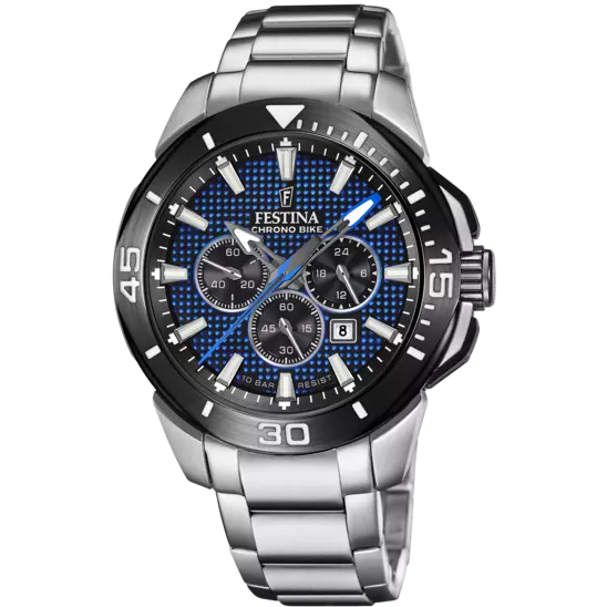 Festina Chrono Bike Blue Dial Stainless Steel Strap Men's Watch F20641/2