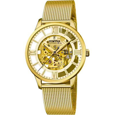 Festina Gold Dial Gold Stainless Steel Strap Men's Watch F20667/1