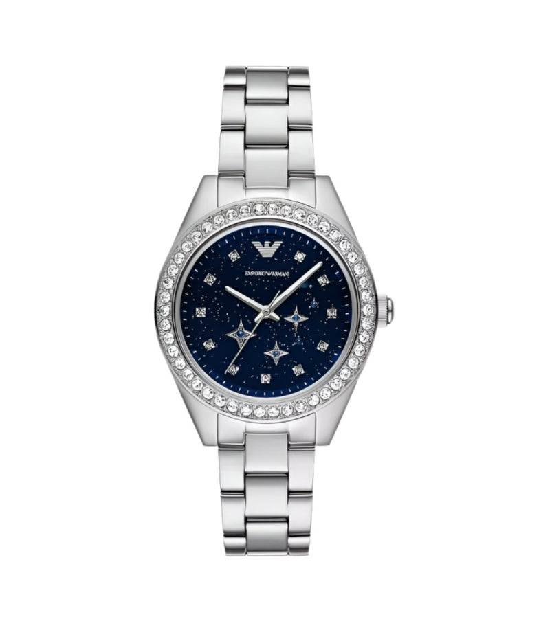 Armani Sophisticated Blue Dial Stainless Steel Watch AR11628