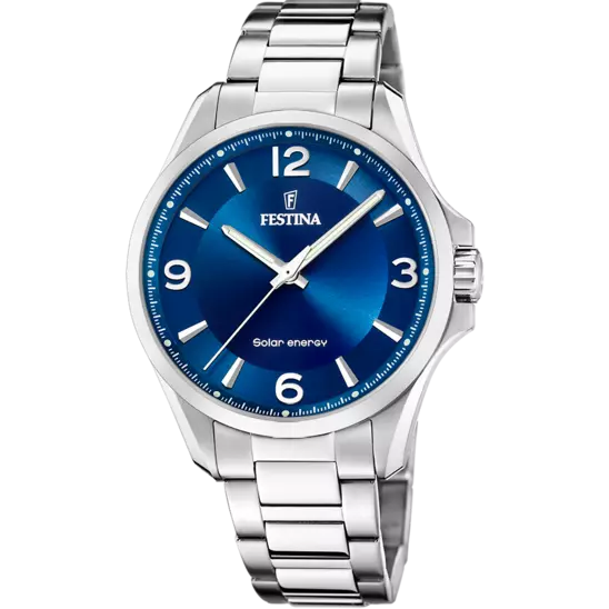 Elegant Festina Men's Watch F20656/2 with Blue Dial and Silver Stainless Steel Band