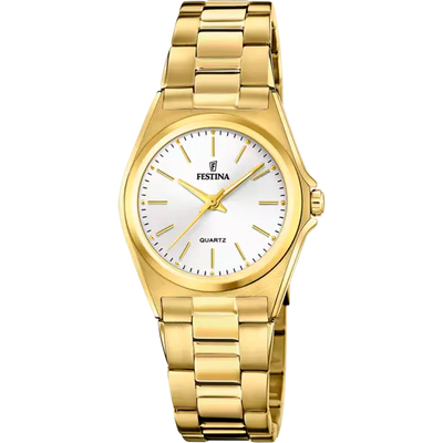 Elegant Festina Steel Watch with Classic White Dial F20557/2