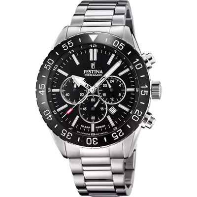Festina Black Dial Stainless Steel Strap Men's Watch F20575/3