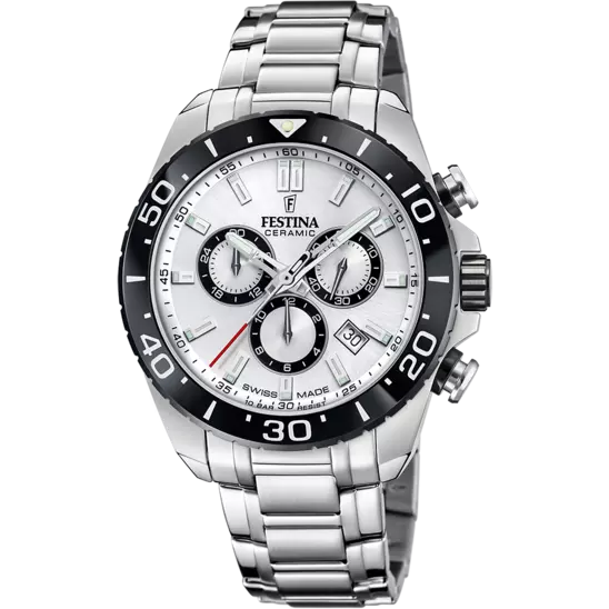 Festina Swiss Made White Dial Stainless Steel Bracelet Men's Watch F20042/1