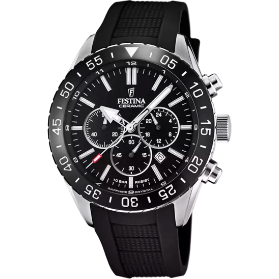 Festina Ceramic Black Rubber Strap Men's Watch F20515/2