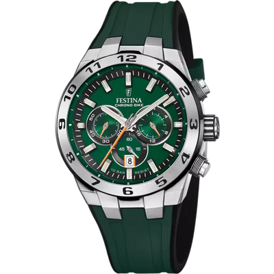 Festina Chrono Bike Green Dial Green Rubber Strap Men's Watch F20671/2