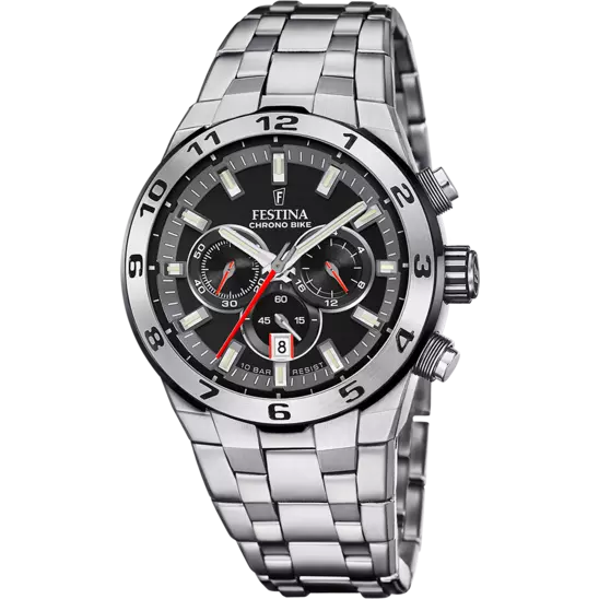 Festina Chrono Bike Black Dial Stainless Steel Strap Men's Watch F20670/6