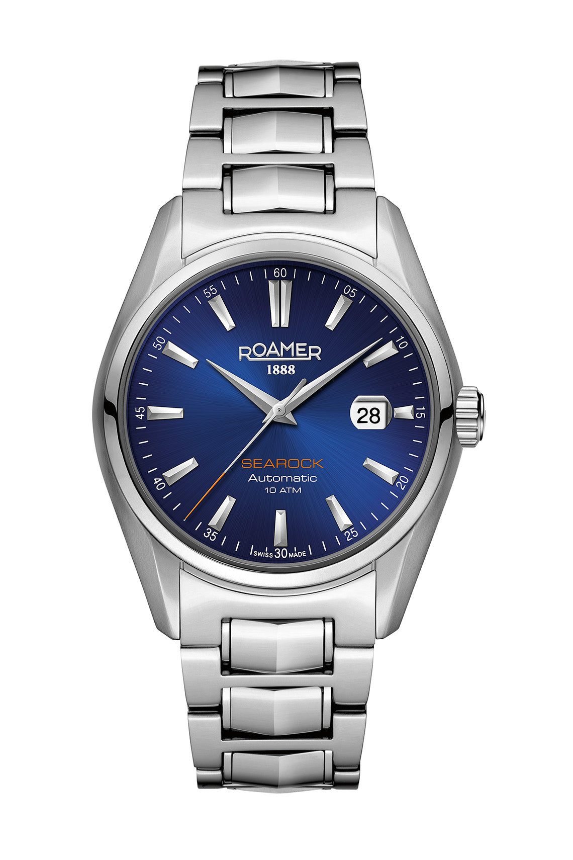 Roamer Searock 42mm Blue Dial Stainless Steel Strap Watch