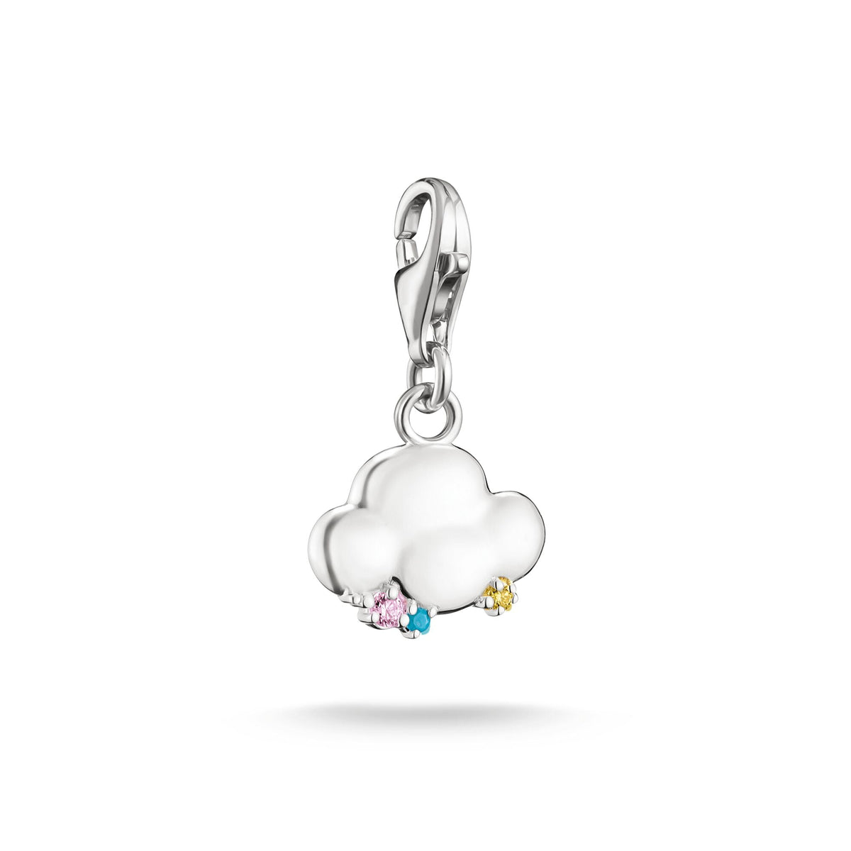 Thomas Sabo Silver-Plated Rain Cloud Charm with Colourful Stones CC2258M CC2258M front packshot