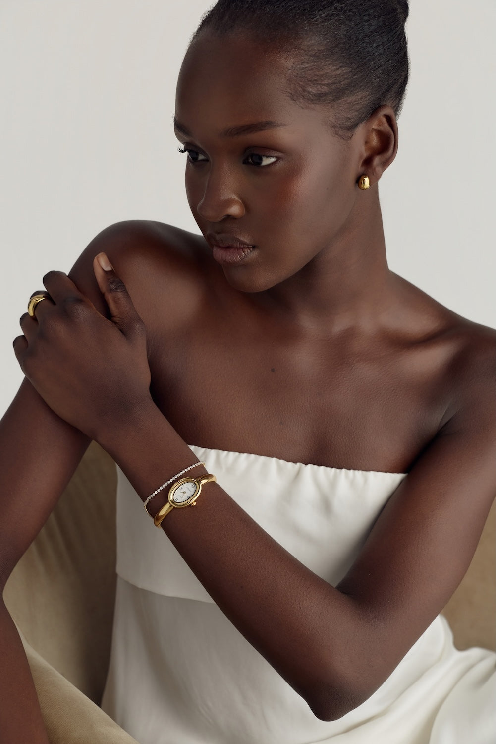 Cendré Kate White Dial 18K Gold Women's Watch — view 7