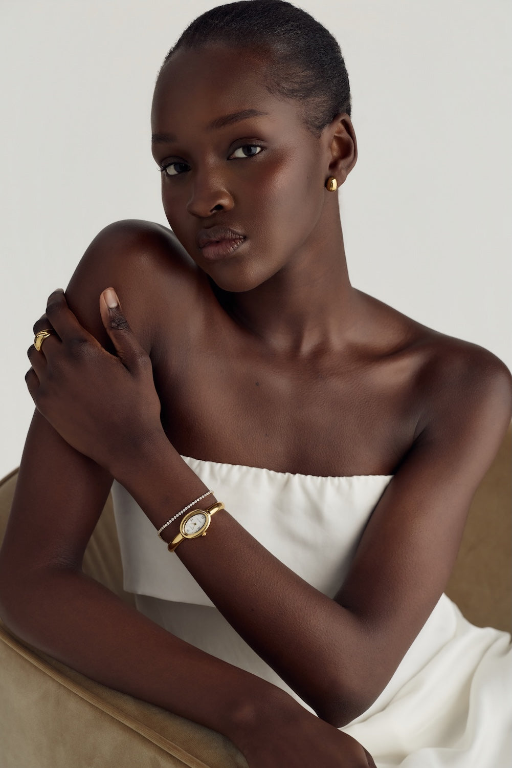 Cendré Kate White Dial 18K Gold Women's Watch — view 8