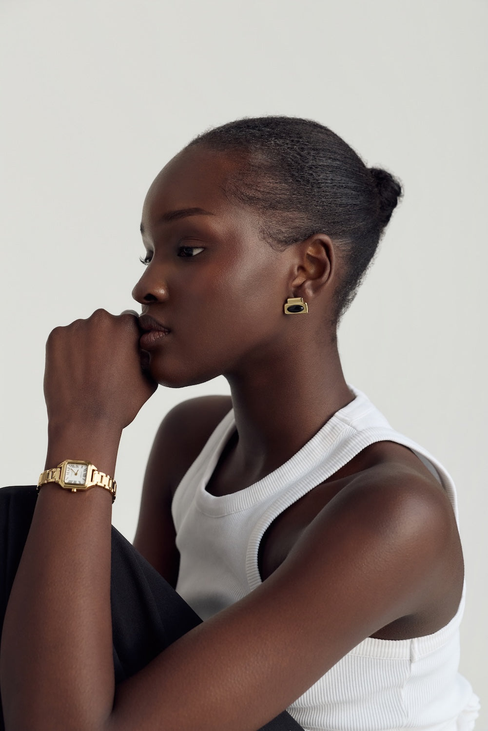 Cendré Hugo White Dial 14K Gold Women's Watch — view 5