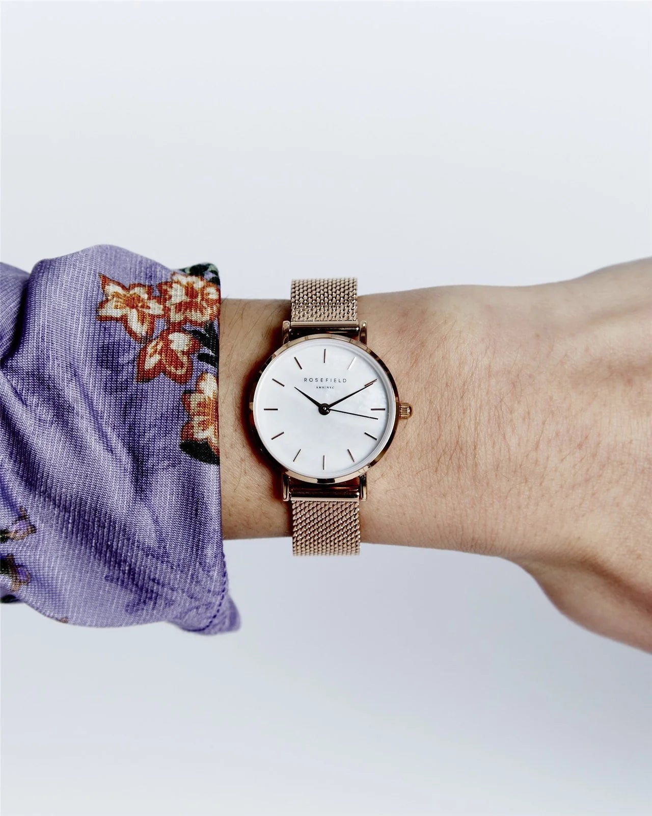 Rosefield The Small Edit White Rosegold Watch 26WR-265