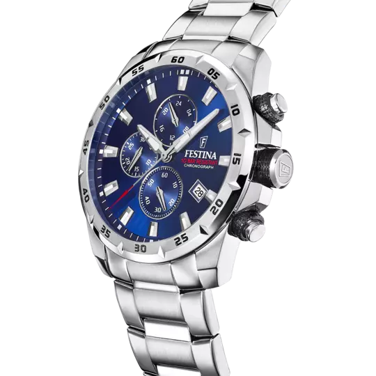 Festina Men's Chronograph Timepiece F20463/2 with Timeless Blue Dial and Stainless Steel Design