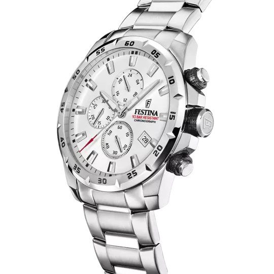 Festina's Men's Timeless Chronograph Stainless Steel Timepiece F20463/1 - Elegance and Functionality in One