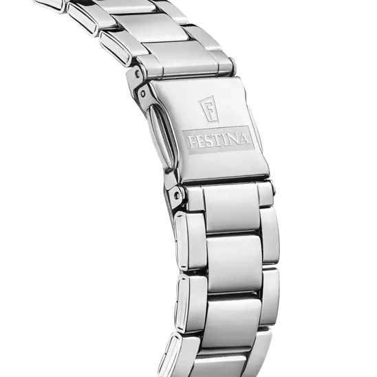 Festina F20622/B Elegance Collection: Stainless Steel Strap Watch with Red Dial