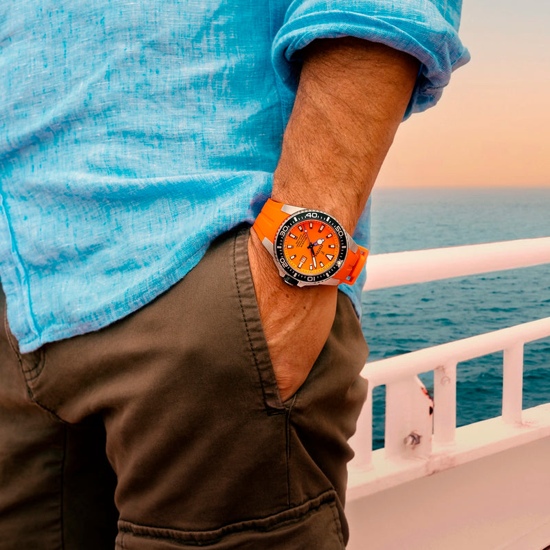 Festina Vibrant Orange Men's Timepiece with Rubber Strap F20664/4