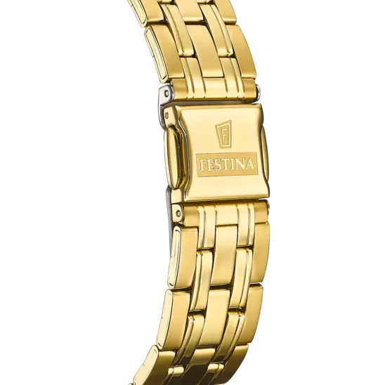 Elegant Festina Men's Watch with Gold Stainless Steel Strap and Champagne Dial F20513/3