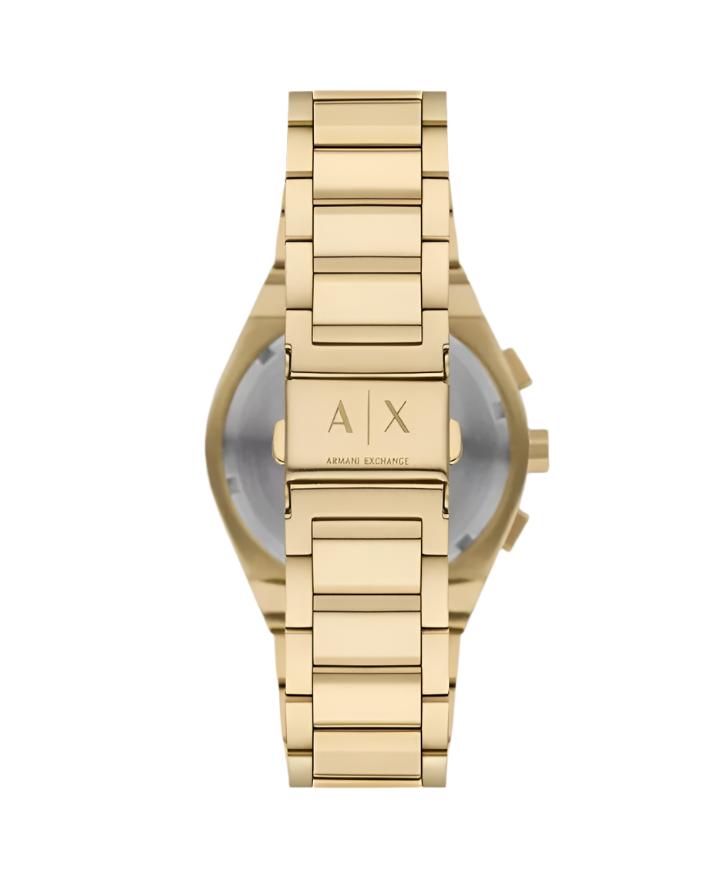 Armani Exchange Gold Chronograph Black Dial Watch AX4180
