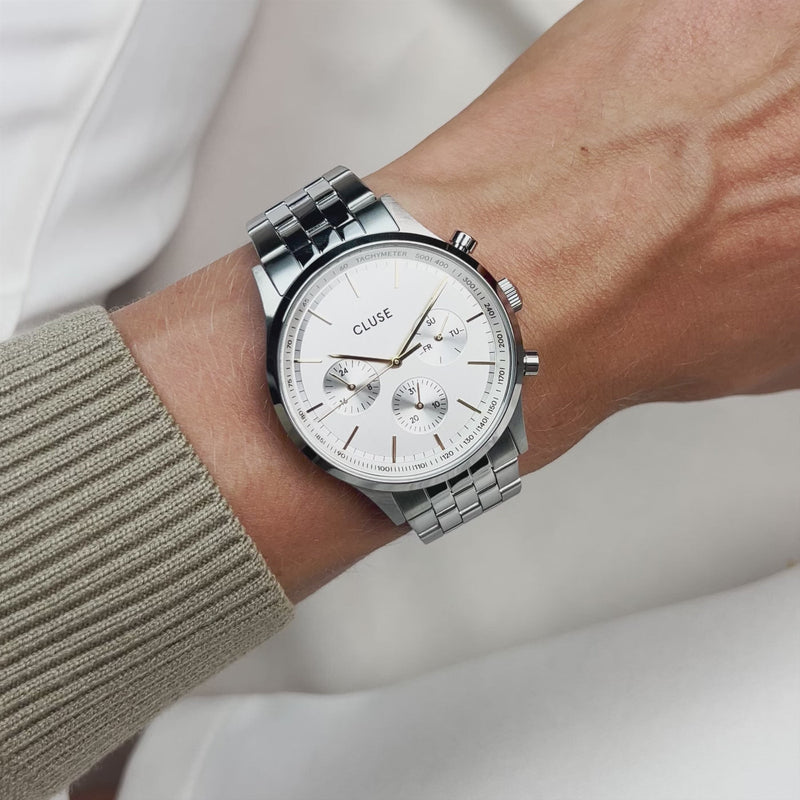 CLUSE Antheor Multifunction Steel Bicolour Watch CW21010