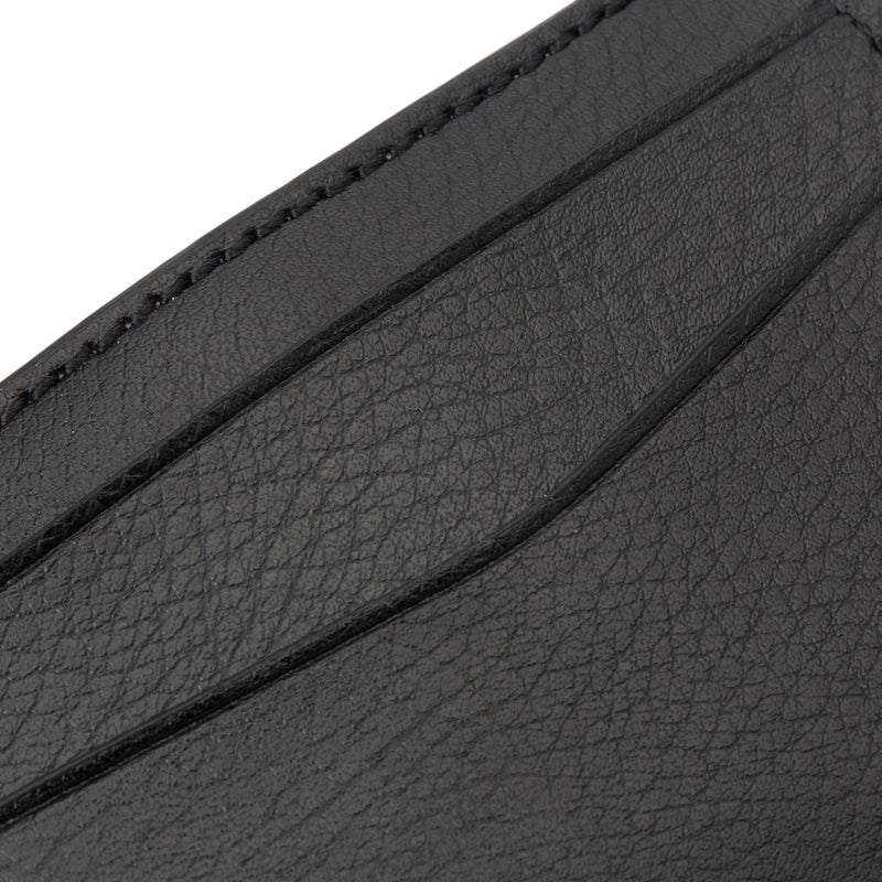 Blake Leather Credit Card Case with Ultrasuede Lining